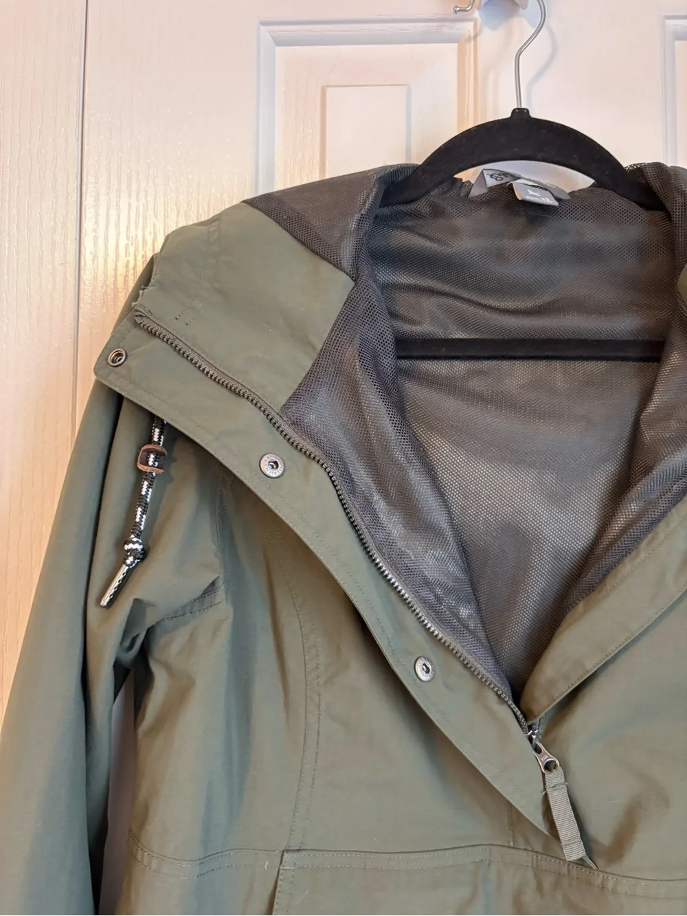 Eddie Bauer Olive Green Hooded Pull-Over Jacket